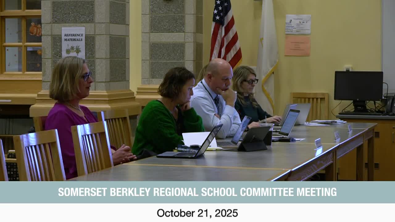 SBR School Committee Meeting 10.21.25