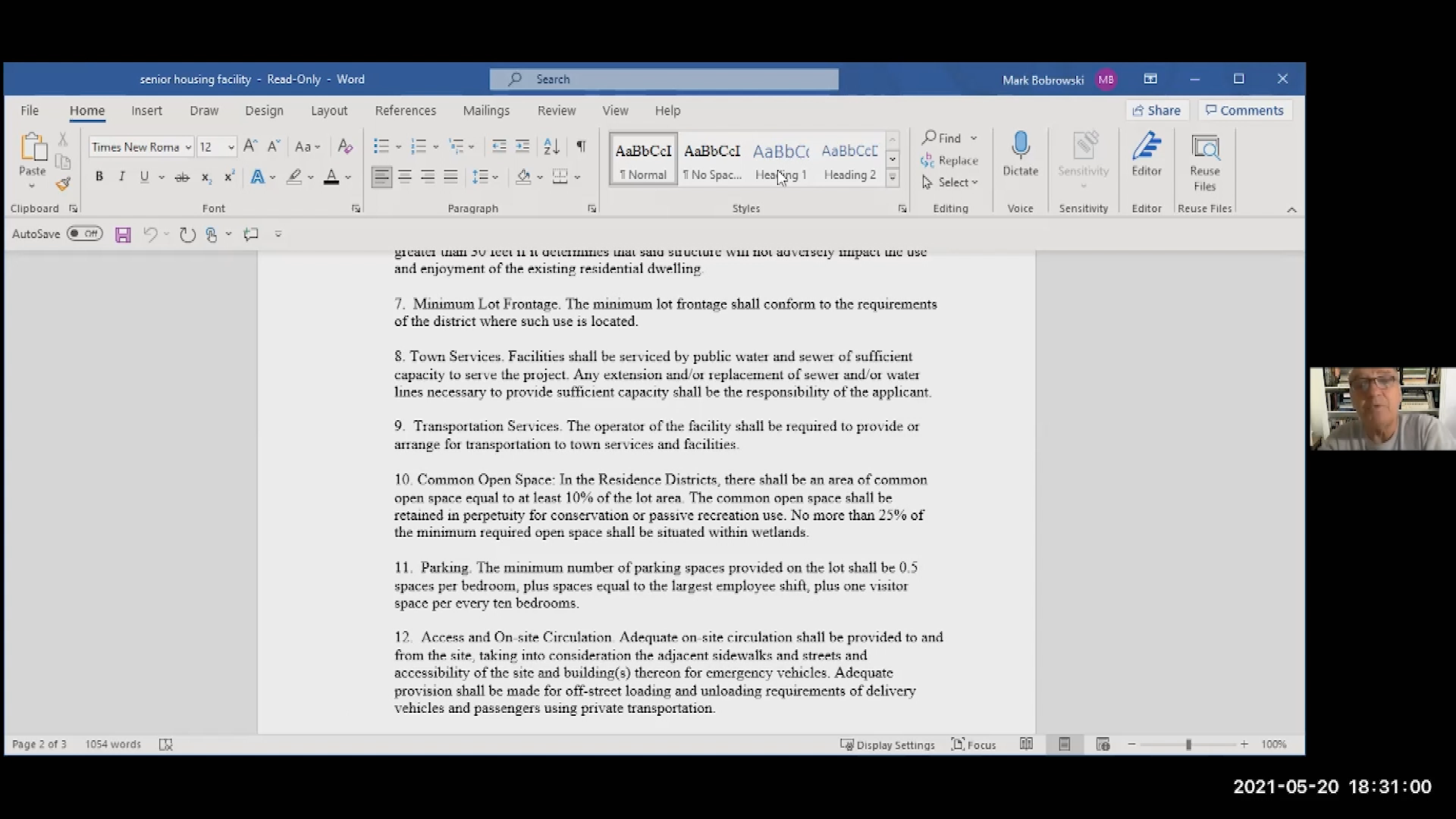 Thumbnail image for Planning Board meeting of May 20th, 2021